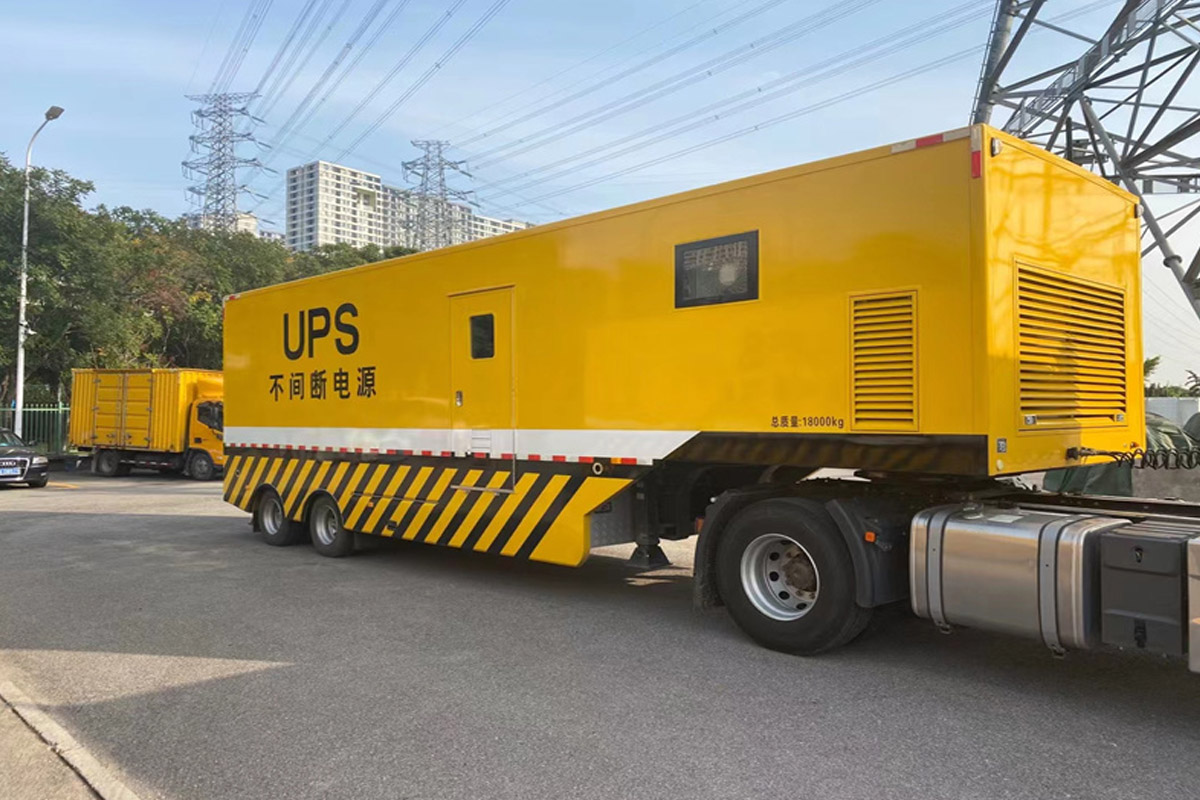 中原发电机租赁施工现场